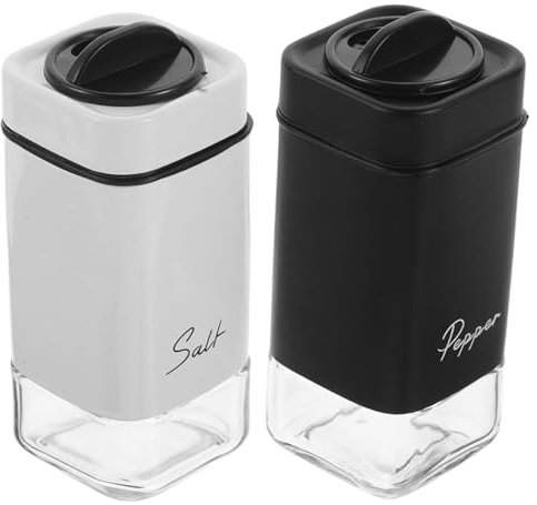 LIFKOME 2pezzi Bottiglie Rotanti Per Spezie in Vetro Organizer Da Cucina Coperchio Ermetico Di Contenitori Per Condimenti Design Gradi Per Conservazione e Distribuzione Facile