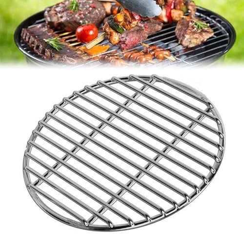 UCK-KIT Griglia di Cottura in Acciaio Inossidabile Rotonde, griglia alla griglia Barbecue, teglia da Forno in Acciaio Inossidabile per Campeggio, Picnic,40cm