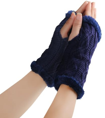 TMTGTS Fingerless Gloves 1 Paar Fingerlose Handschuhe gestrickte pulswärmer Handgelenkwärmer Armstulpen fäustlinge Winterhandschuhe strickhandschuhe ohne Finger für Innenräumen Outdoor Aktivitäten