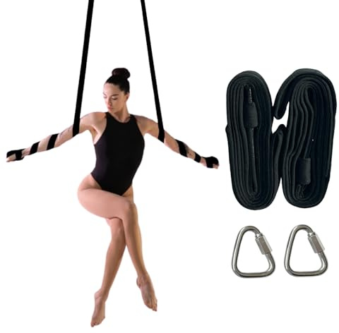 PRIOR FITNESS Aerial Yoga Gurte, 2 m, robuste Zirkusschlaufen für Trapez und Akrobatik, 1850 kg Tragkraft, medizinisches Nylon, 2 Stück