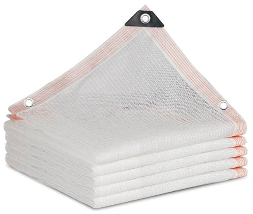 Telo ombreggiante 60% resistente ai raggi UV, vela bianca da giardino con occhielli per serra, cortile, pergola, canile coperto (4 x 8 m)