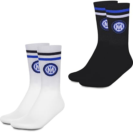 hermet Inter, Set Calze Sport, Pacco da 2, 2 Paia di Calzini, Unisex - Adulto, Prodotto ufficiale