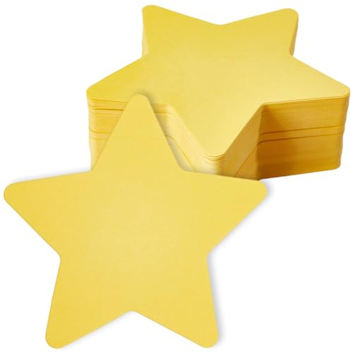 SOFPLATE 200 pz. Ritagli di Carta A Forma di Stella Ritagli di Stelle Dorate Fustelle In Cartoncino Da 4 pollici Etichette Regalo Decorazioni Patriottiche per La Festa Del 4 luglio per Bacheche In Cla