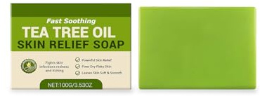 Tea Tree Soap,Tea Tree Oil Soap for Face,Tea Tree Soap, sapone per olio dell'albero del tè, sapone naturale contro brufoli sul viso e sul corpo, sapone per il viso