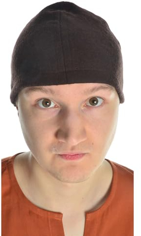HEMAD Medeltida vikingahatt - huvudbonader - ullfilt - Brun XL