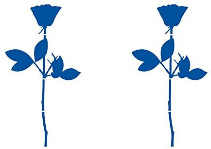 Rose 10cm Car Window Mirror Sticker Tattoo die cut decals vinyl adhesive Deco Foil Depeche Mode - 2 Piece Blue