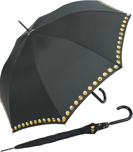 happy rain Emoticon Stockschirm groß stabil mit Automatik smile bedruckt