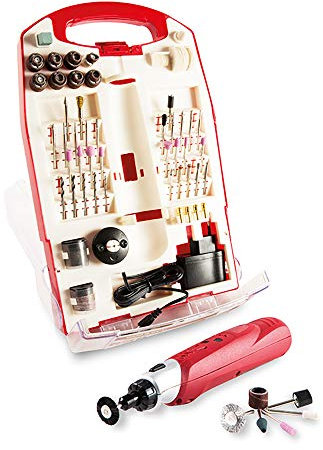 Taky - Mini fresatrice cordless con cassetta e 118 accessori