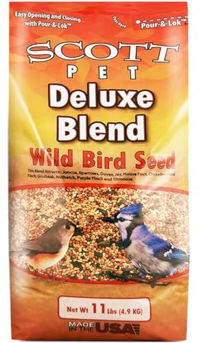 Scott Pet Wild Bird Seed, Nut & Cherry Mix, 9 lbs Bag, Feed, Great for All Feeder Types, Food for Outside Wild Birds