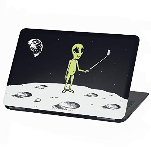 Laptop Folie Cover: Strange Klebefolie Notebook Aufkleber Schutzhülle selbstklebend Vinyl Skin Sticker (17 Zoll, Lp9 Selfie Alien)