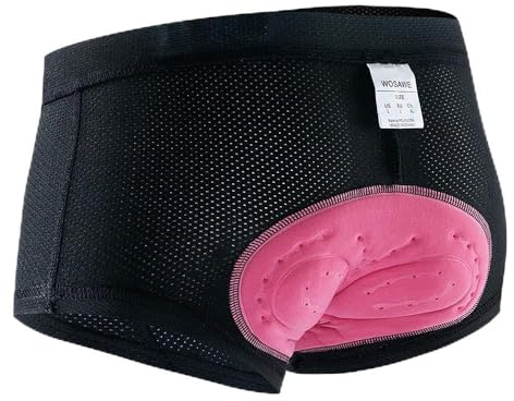 Lixada Ropa Interior de Ciclismo para Mujer, Malla Transpirable Acolchada con Gel 3D, Ropa Interior para Montar en Bicicleta MTB, Pantalones Cortos