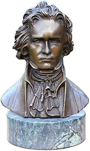 Ornamente Statuen Skulpturen Beethoven Büste Statue Ludwig Van Figur White End Komponistenstatue Bronze Skulptur Kunst