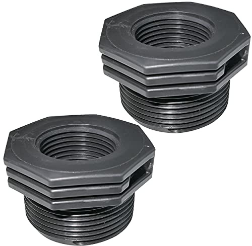 AERZETIX -Juego de 2 Reductores de Plástico Macho/Hembra 1 1/2''x1'' con Tope Interior para Atornillar - 6 Bares