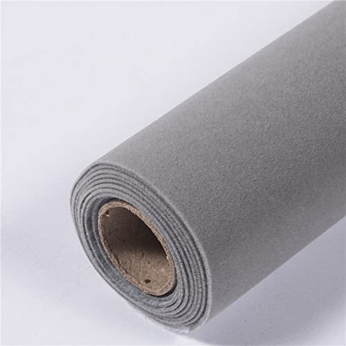 XiaoLong Bastelfilz Selbstklebend 148 cm Breit Kinder Vliesstoff Stoff Filzplatten zum Filzuntersetzer Basteln Nähen DIY Patchwork Verkauft von 1m(Size:1.48 * 2m,Color:grau)