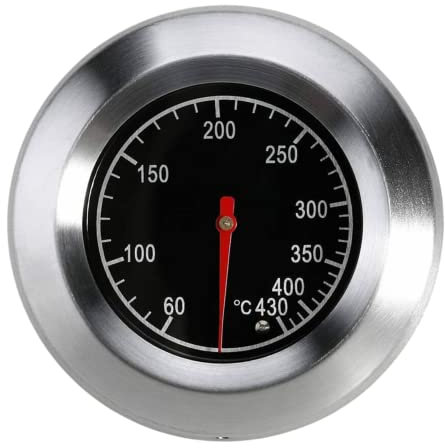 Termómetro de horno de acero inoxidable, tapa de parrilla de gas, termómetro para ahumador, parrilla de barbacoa, termómetro de bola 60 ℃ 430 ℃