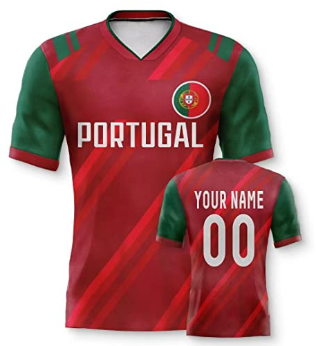 Personalisiertes Weltmeisterschaft Fussball Trikot mit Ihrem Namen und Nummer für Herren Damen Kinder Casual Sport Fan T-Shirt Trikot Geschenk