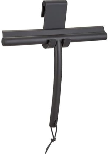 PIQIUQIU Tergivetro per Doccia in Silicone,con Gancio, Tergicristallo Doccianero, 23 cm, Spatole Lava Doccia per Vetro da Bagno, Specchio, Pulisci Vetro Doccia con Un Gancio