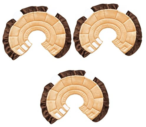 POPETPOP 3 Stücke Einzigartige Verschluss Design Hund Kragen Löwen Muster Pet Schutz Kratzfest Weich Waschbar