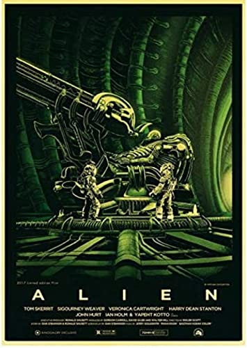 Poster Alien-Poster, Vintage-Filmposter, Wandkunst, Bilder, Leinwand, Malerei, Poster Und Drucke, Heimdekoration 50X70Cm Kein Rahmen