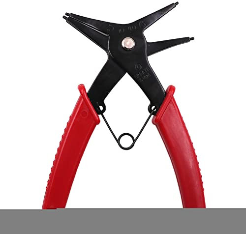 Tumotsit 2 pinces à circlips - Pince à circlips 2 en 1 - Pince à circlips double fonction - Pince à outils pour anneaux de sécurité intérieurs et extérieurs - Acier