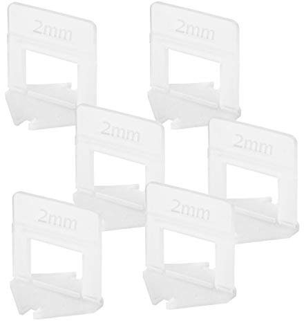 Lantelme Fliesen Nivelliersystem 250 Stück Zuglaschen 1mm bis 4mm Fugenbreite Fliesen Höhe 3-15mm Fliesenverlegehilfe Laschen (2mm)