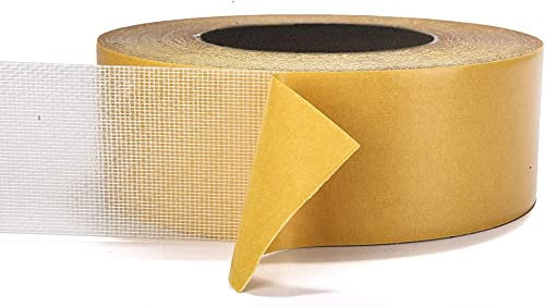 ZoRHac Doppelseitiges Teppichband, hält Teppiche an Ort und Stelle auf Teppich, Hartholz, Fliesen, Linoleum, Netzgewebe, doppelseitiges Klebeband(20mmx20m)