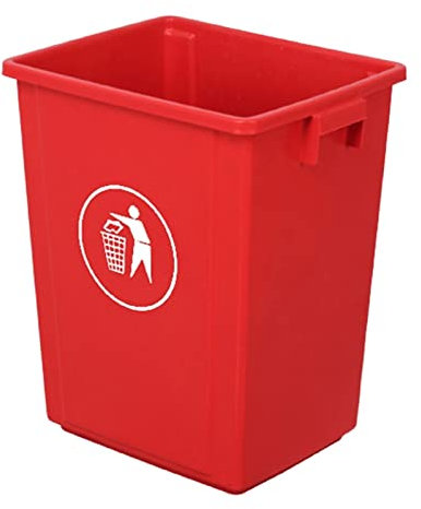 RUNZE765Z Corbeille à Papier Corbeille en Plein air, Poubelle rectangulaire en Plastique/Poubelle, Poubelle de Cuisine, 8,9 Gallon, Usage intérieur/extérieur (Quatre Couleurs) Poubelle De Bureau(Red)