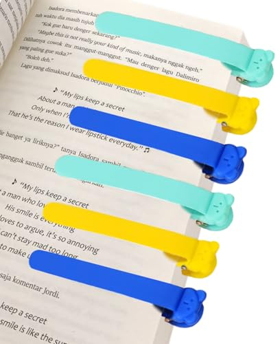 JOOTUEPO Automatisches Lesezeichen, 6 Stück Lesezeichen Personalisiert, Automatic Bookmark, Silikon Lesezeichen Kinder, Süßes Intelligentes Lesezeichen für Frauen Männer Leseliebhaber