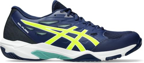 ASICS Gel-Flare, Zapatillas de vóleibol Hombre, Blue Expanse Safety Yellow, 46.5 EU