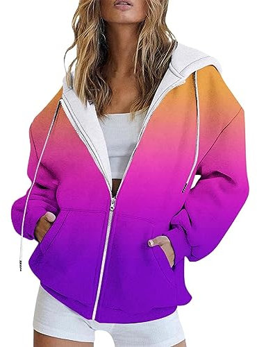 FJKVAVF Day Prime 2024 Angebote Friends Pullover Damen Sweatshirt Damen Bio Baumwolle Übergangsjacke Damen 3XL Sommeroberteil Damen Trainingsanzug Damen Pink Danenkleidung Sale Sale
