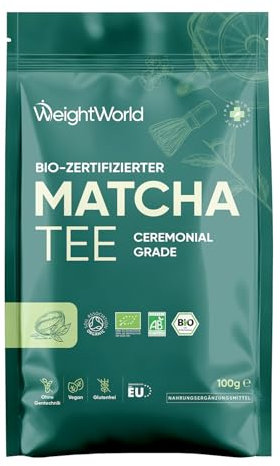 Ceremonial Grade Matcha Green Tea Powder | 100g Organic Matcha Powder | Soil Association Certified | No Fillers & Pesticides | Vegan-Friendly