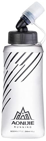 Wdfnexalai Bouteille d'eau pliable en TPU pour la course à pied, 250 ml, gris, 250 ml