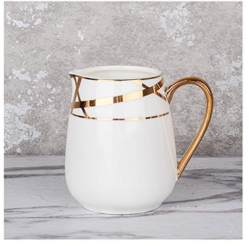 OLSKFUH Set Classico per Lattiera per caffè E tè, Set per Zucchero E Latte, Bricco per Il Latte in Ceramica, Zuccheriera/Barattoli A C,A
