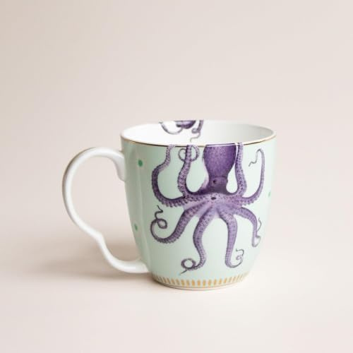 YVONNE ELLEN Octopus Large Mug | Ceramic Coffee Mug, Tea Mug & Coffee Cup, Tea Cup, Colourful Bone China Mug for Tea & Coffee, Cups and Mugs Set of 1 | 9.7 x 9.5 cm | 500ml
