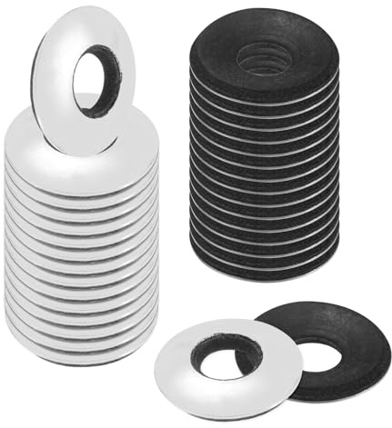 M METERXITY 100 Unidades De Arandelas De Sellado De Goma EPDM Con Acero Inoxidable 304 5/16 x 3/4 OD Arandelas De Neopreno Para Pernos/Tornillos/Maquinaria/Barcos/Techos