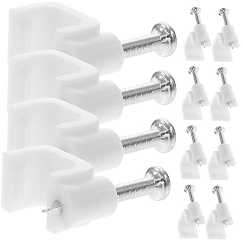 HOLIDYOYO 500pcs Cable Nail Clips Wire Staple Holder for Electrical Cables Wall Mount Cord Organizer Clips for Home Office Wire Management and Safety