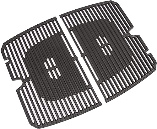 GFTIME Lot de 2 grilles de cuisson en fonte pour barbecue à gaz Burnhard Wayne - 35 x 23,5 cm - Accessoires de barbecue à gaz Burnhard Wayne - Grille en fonte massive