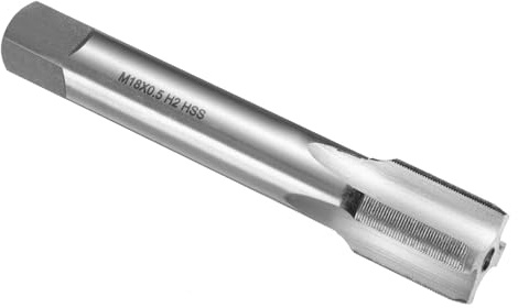 QUARKZMAN Metrisk handgängtapp M18 x 0,5, HSS6542(M2) gängskärare, högerhänt, mittskärare för gjutjärn, koppar, plast