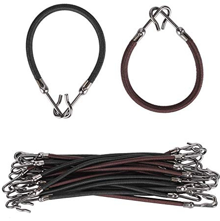 Prevessel Ganchos para de Caballo, Lazos Elásticos para el Cabello, 20 Piezas, Soportes para de Caballo, Accesorio para el Cabello para de, Material de Goma Duradero