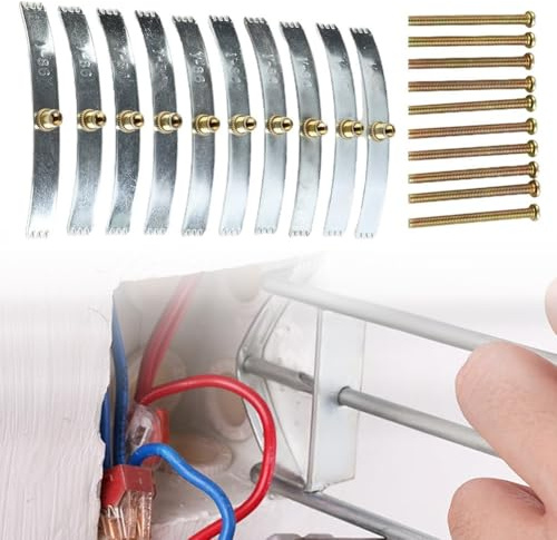 Kit di riparazione per prese a muro Lagomloot, ganci a vite in acciaio per il fissaggio di scatole elettriche allentate, set da 10 per montaggio a giunzione