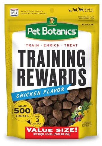 Pet Botanics 20 oz. Pouch Training Reward Soft & Chewy, Chicken Flavor, with 500 Treats Per Bag, The Choice of Top Trainers