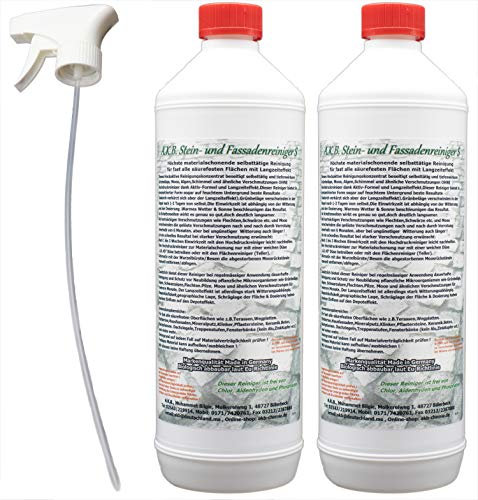 A.K.B. Steinreiniger und Fassadenreiniger S Konzentrat bis 1200m², 6342(2L+Sprühkopf),BAuA N-115736,