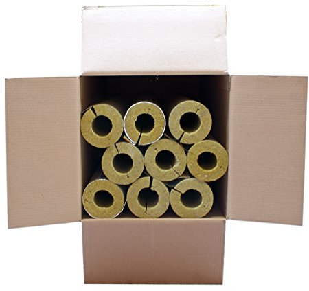 Austroflex Karton 5m Steinwolle Rohrschale alukaschiert 60 mm x 50 mm 2 Zoll Mineralwolle Rohrisolierung Astratherm Steinwolle-Rohrschalen