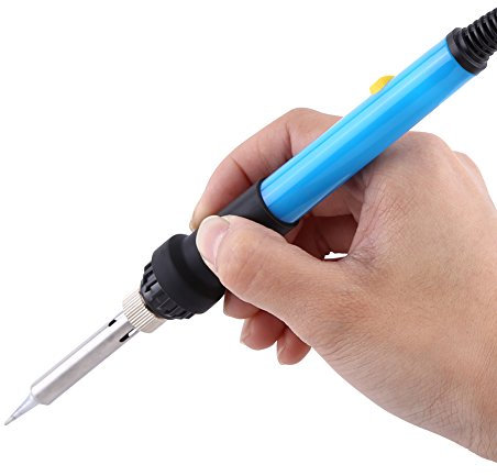 60W 220V Pistolet électrique de fer à souder, Outil de fer à souder de soudure électrique de soudure réglable de température avec 5 bouts