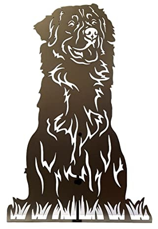 Berner Sennenhund Metallfigur Höhe ca. 80 cm Rostfigur Gartenstecker Rostdeko