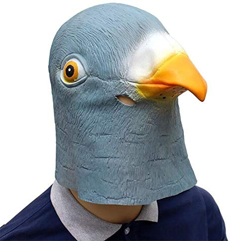 HAORONG Taubenmaske Latex Vollkopf Kostümparty Hirsch Tiermasken | für Halloween Kostüm Party Karneval