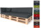 Pillows24 - Palettenkissen 6-teiliges Set | Palettenauflage für Palettensofa | Rückenkissen & Sitzkissen für Europaletten | Palettenmöbel für Indoor & Outdoor mit UV-beständig | Made in EU | Graphit