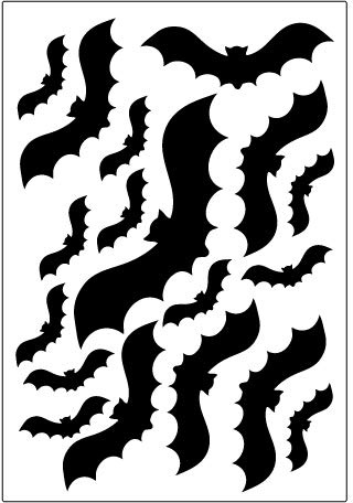 Fledermaus Aufkleberset für Halloween (18 Stück) (wetterfest)