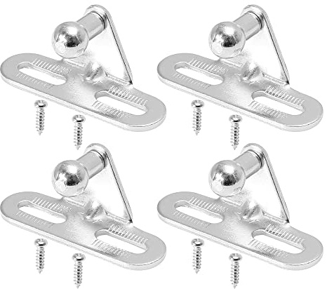 X AUTOHAUX 4 Set 10 mm Kugelbolzen Befestigungsklammern Silber Ton 51 x 19 x 24 mm