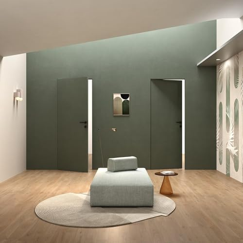 PORTA A FILO MURO BATTENTE REVERSIBILE BIANCA VERNICIABILE + TELAIO - 600/700/800/900x2100 MM XREVERX ERMETIKA (900x2100)